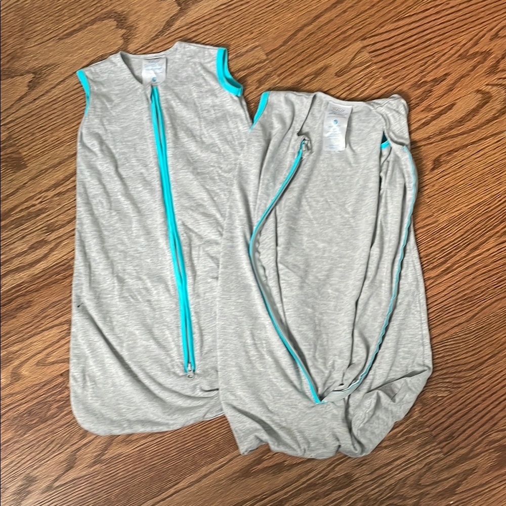 Halo Ideal Temp Sleep Sacks bundle- Gray 0-6 month size small